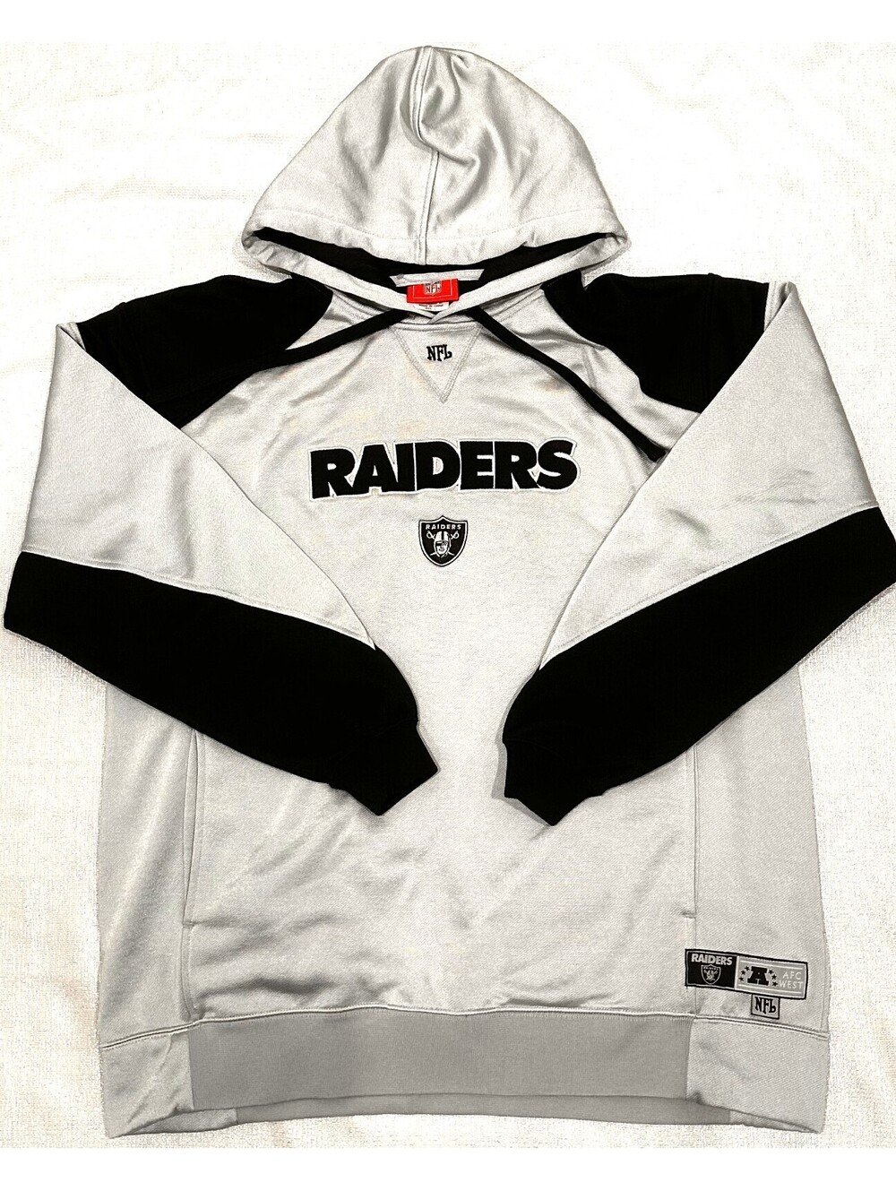 NFL Raiders AFC West Hoodie Sweatshirt Size L